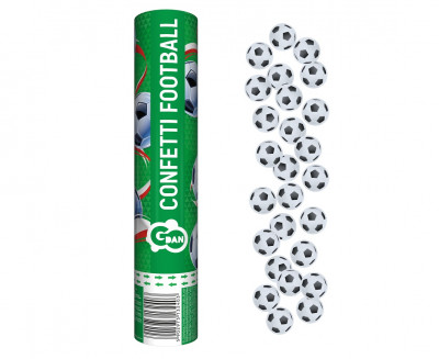 Tubo Lança Confettis Futebol 30 cm