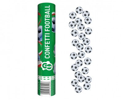 Tubo Lança Confettis Futebol 30 cm