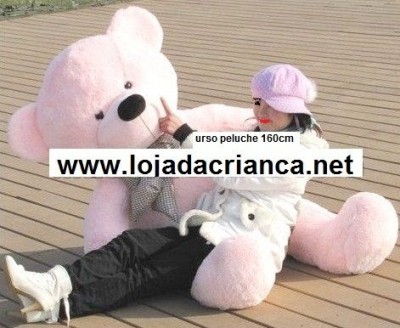 Ursinho de Peluche Cor de Rosa 160cm