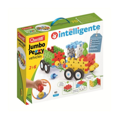 Veículo Jumbo Peggy 62 peças Quercetti