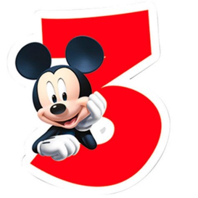 Vela aniversário Mickey Nº 3