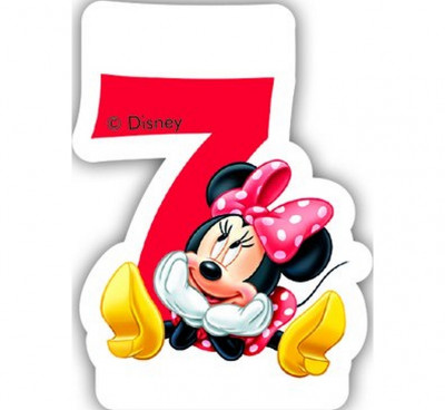 Vela Aniversário Minnie Nº 7