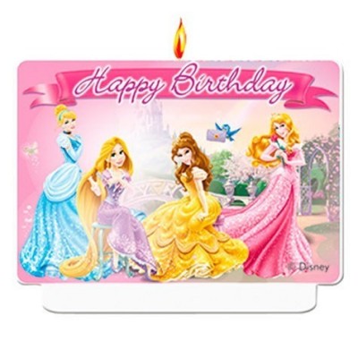Vela Aniversário Princesas Disney Glamour