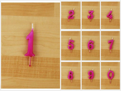 Vela Artesanal Rosa Fúchsia/Magenta 6cm