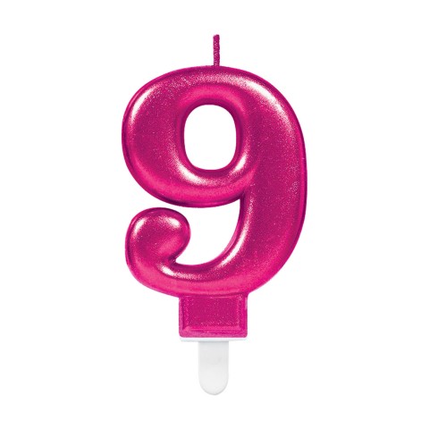 Vela de acabamento metálico Rosa Nº9