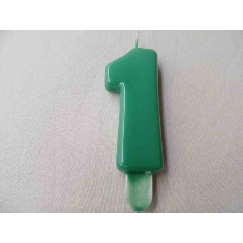 Vela nº 1 Verde 9,5cm