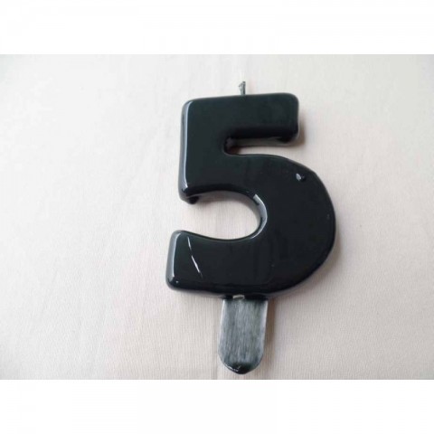 Vela nº 5 Preto 9,5cm