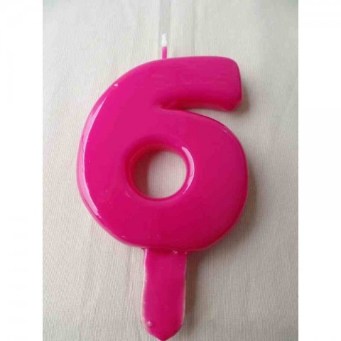 Vela nº 6 Magenta 9,5cm