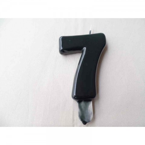 Vela nº 7 Preto 9,5cm