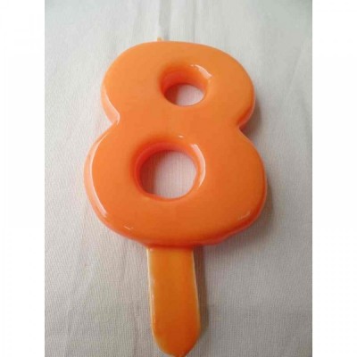 Vela nº 8 Laranja 9,5cm