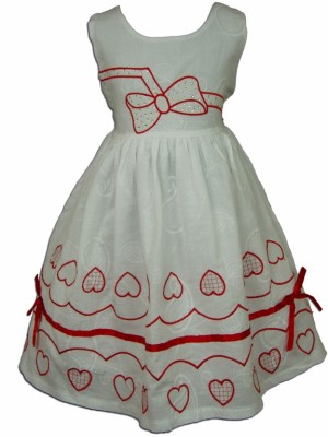 Vestido verão White and Red Heart