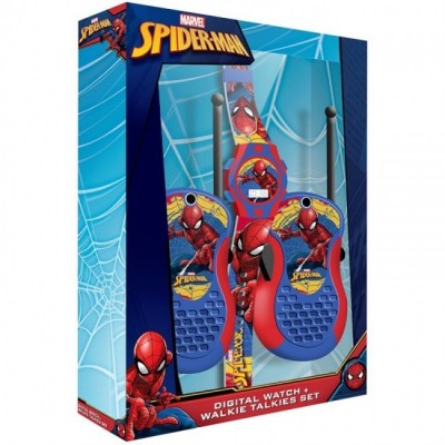 Walkie talkie + Relógio Digital  Spiderman Marvel