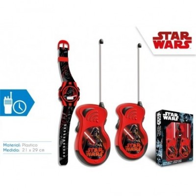 Walkie talkie + Relógio Digital Star Wars