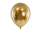 10 Balões Latex Dourado Glossy