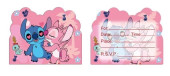 10 Convites Festa Stitch Pink