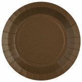 10 Pratos Castanho Chocolate 23cm