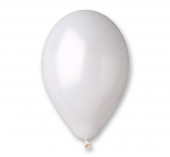 100 Balões Branco Pérola Metalizado 10 (26cm)