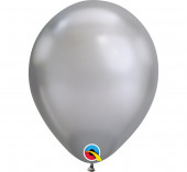 100 Balões Prateado Chrome 7''