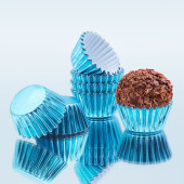 100 Formas Brigadeiro Metalizado nr.5 Azul Bebé