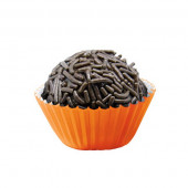 100 Mini Cápsulas Brigadeiro Laranjas