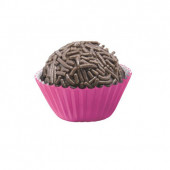 100 Mini Cápsulas Brigadeiro Rosa Fúchsia