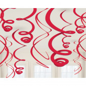 12 Espirais Decorativas Vermelhas