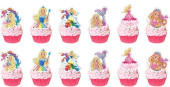 12 Mini Toppers Recortados Barbie