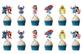 12 Mini Toppers Stitch Disney