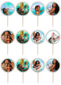 12 Mini Toppers Vaiana