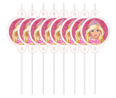 12 Palhinhas Barbie 12 Palhinhas Barbie