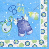 16 Guardanapos Blue Baby Shower