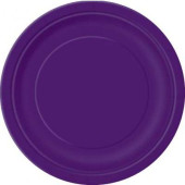 16 Pratos Roxo Escuro 22 cm