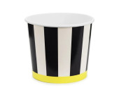 2 Baldes Papel Riscas Pretas 14cm