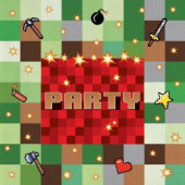 20 Guardanapos Minecraft Tnt Party