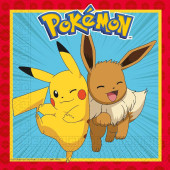20 Guardanapos Pokémon Pikachu e Eevee