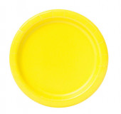 20 Pratos Amarelos Neon 17 cm