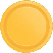 20 Pratos Papel Amarelo 17cm