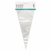 25 Sacos Cone Transparentes c/ Atilho 25 Sacos Cone Transparentes c/ Atilho