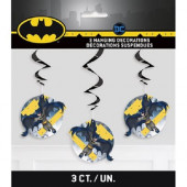 3 Espirais Decorativas Batman DC Comics