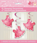 3 Espirais Decorativas Pink Baby Shower