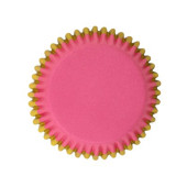 30 Cápsulas Alumínio Cupcake Rosa e Dourado PME