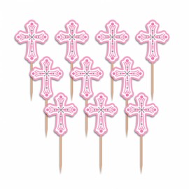 36 Palitos Cruzes Rosas