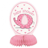 4 Mini Centros Mesa Baby Shower Elefante Rosa