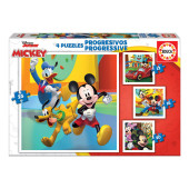 4 Multi Puzzles Mickey Disney