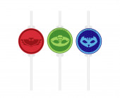 4 Palhinhas Papel PJ Masks