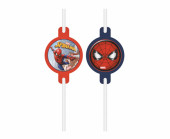 4 Palhinhas Papel Spiderman Crime Fighter