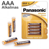 4 Pilhas Alcalinas AAA - Panasonic