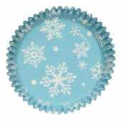 48 Cápsulas Cupcake Flocos de Neve Frozen