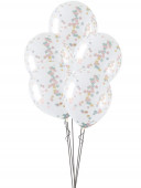5 Balões Confettis Estrelas Baby Shower