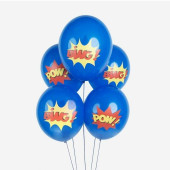 5 Balões Látex Super Heróis